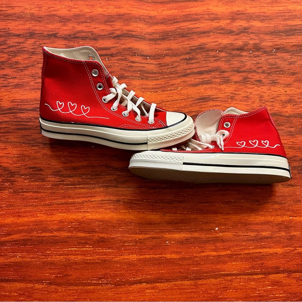 Brand New Converse Chuck Taylor Hi Valentine’s Day “Made With Love” Shoes - Sz 7 - Picture 3 of 7
